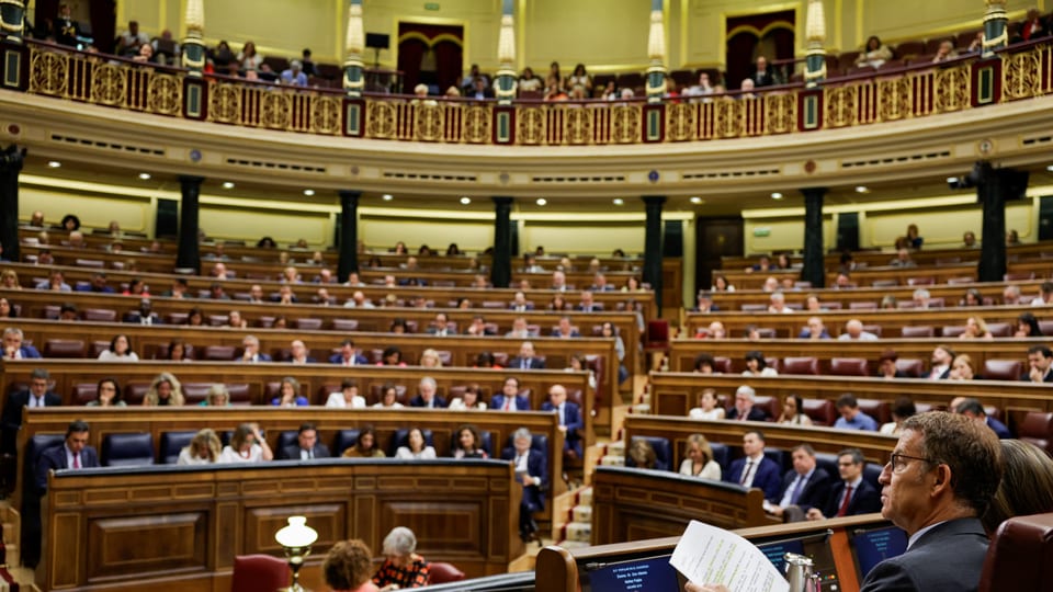 Totale auf das nationale Parlament in Madrid.