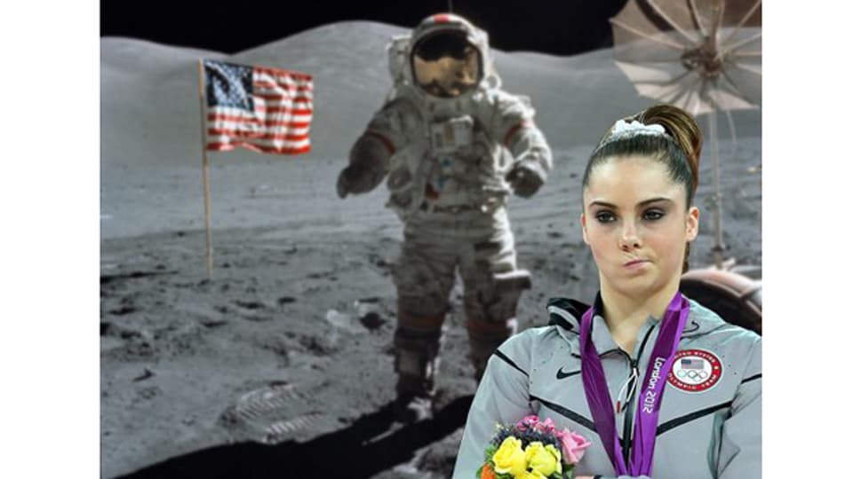 US-Turnerin McKayla Maroney ist angesichts der Mondlandung nicht beeindruckt.