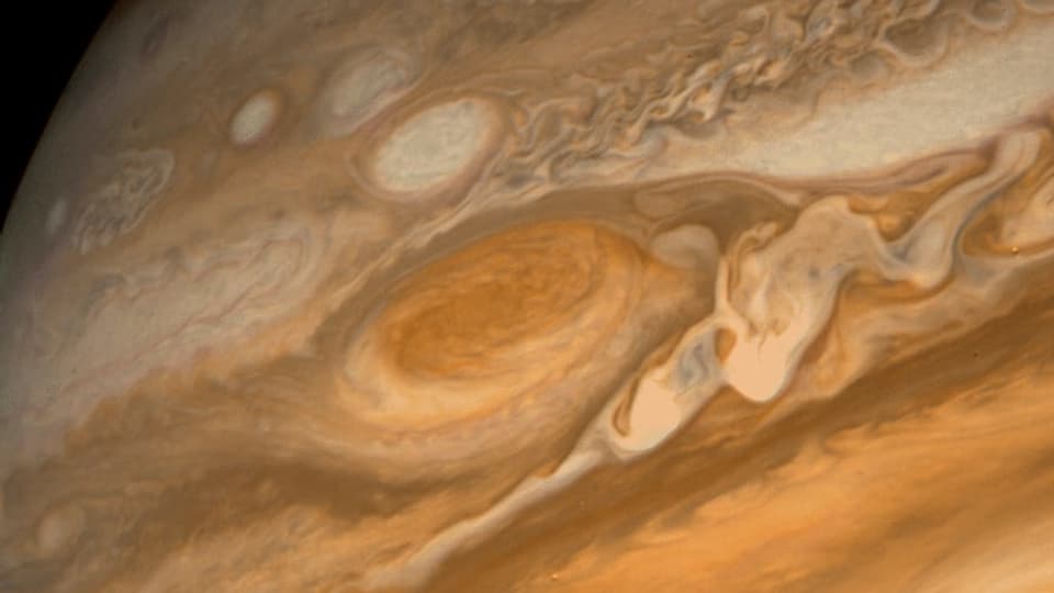 Das Sturm-Auge auf dem Jupiter.