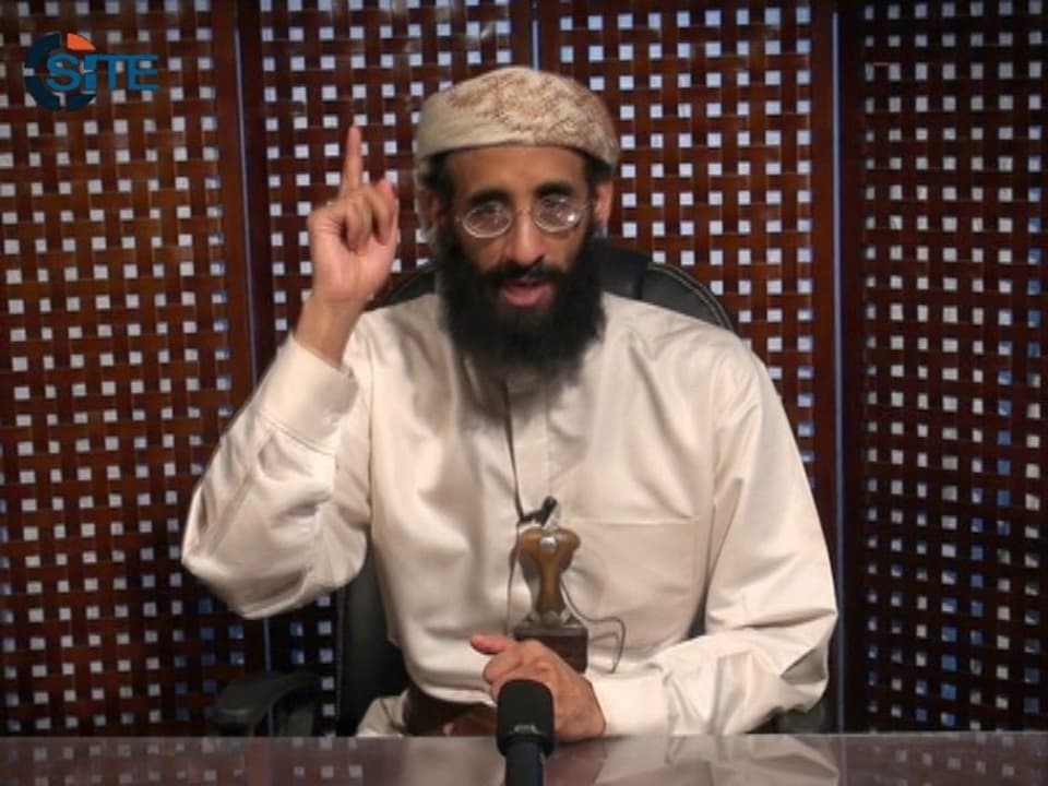 Videoaufnahme des Hasspredigers Anwar al-Awlaki. 
