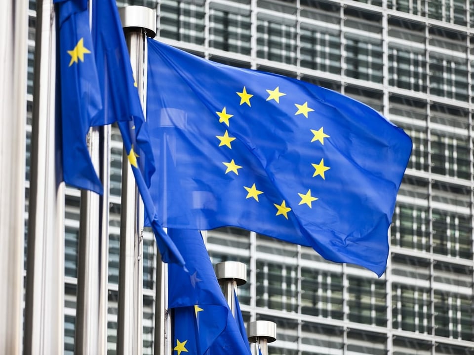 EU-Flagge in Brüssel.