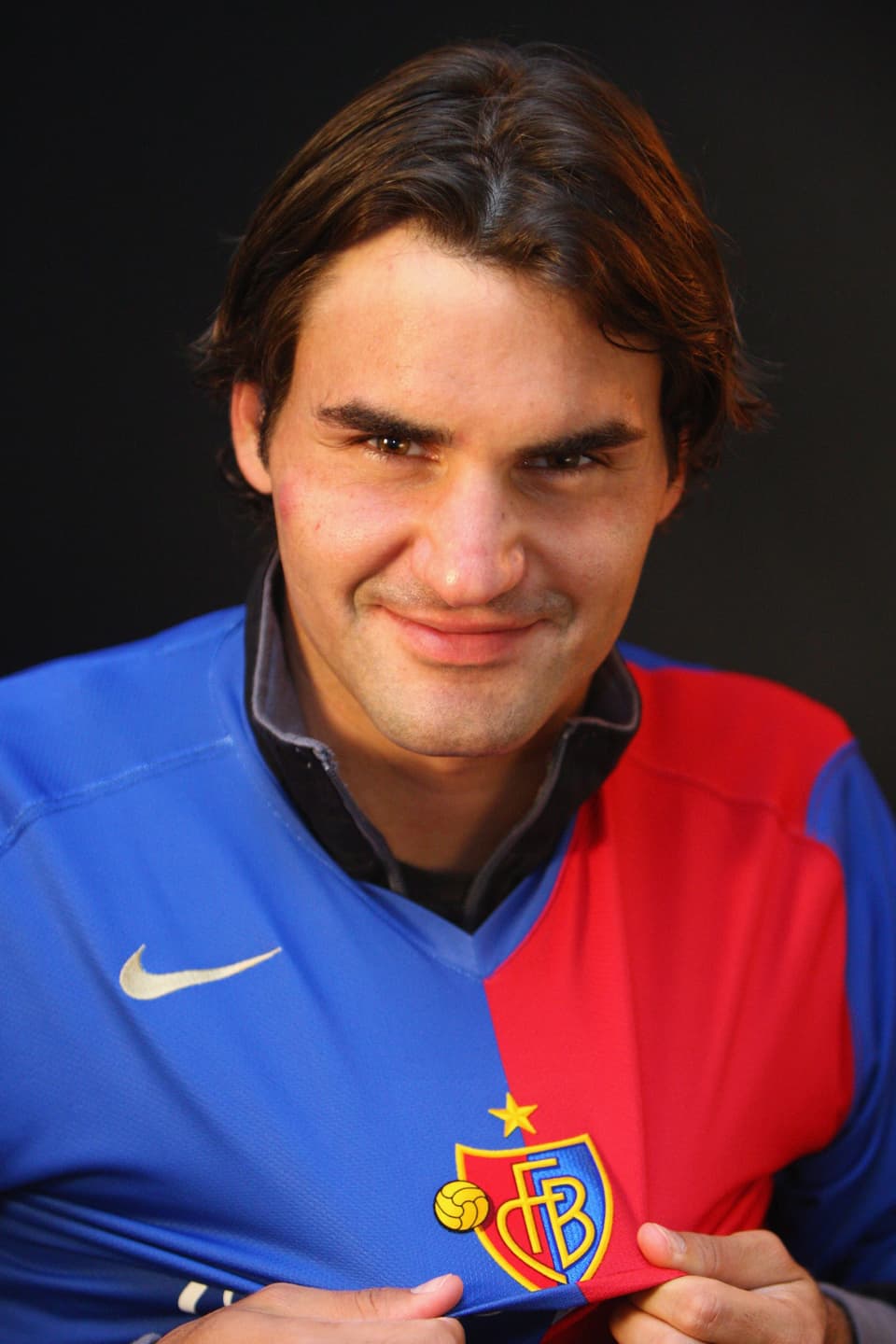 Federer im FCB Shirt