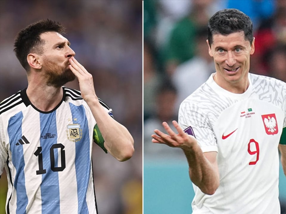 Lionel Messi oder Robert Lewandowski an der WM 2022 in Katar.