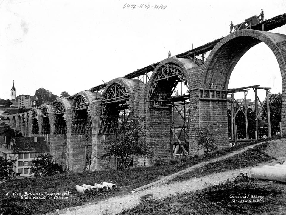 Das Glatttalviadukt in Herisau 1909