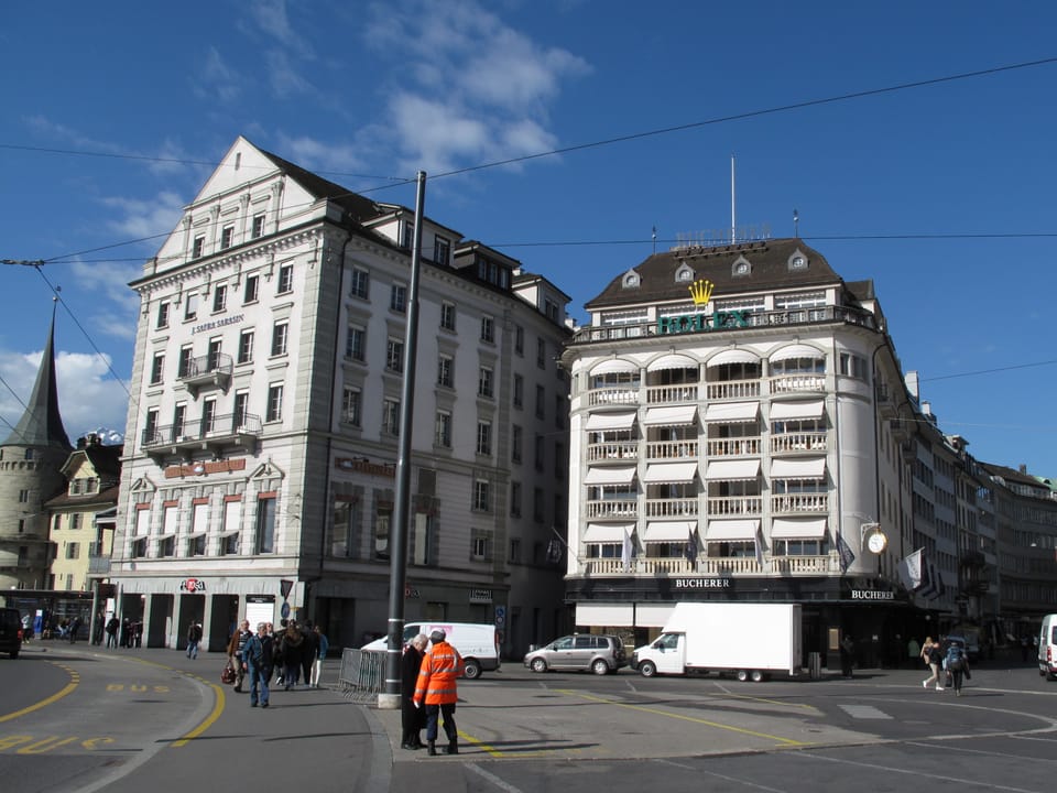 Das Bucherer-Stammhaus am Schwanenplatz.