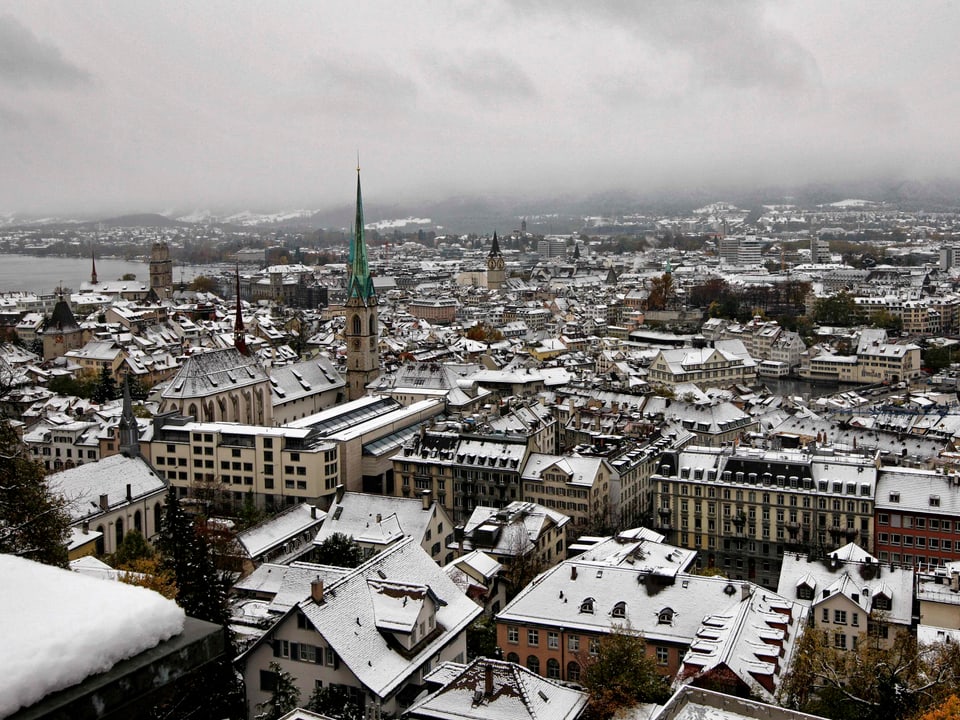 Verschneites Zürich