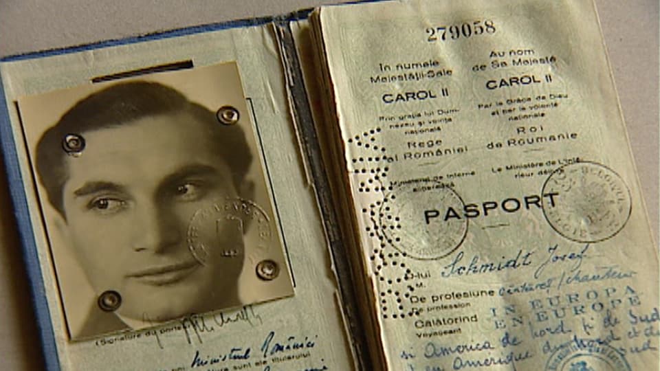 Der gefeierte Tenor Joseph Schmidt. Der Pass des Sängers Joseph Schmidt.