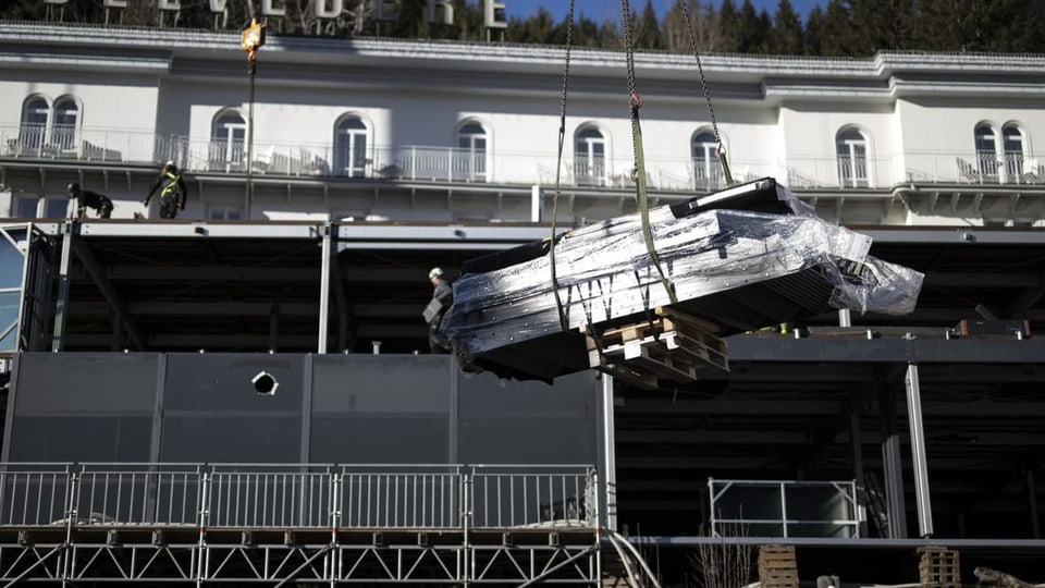 Bauarbeiten an der Davoser Promenade