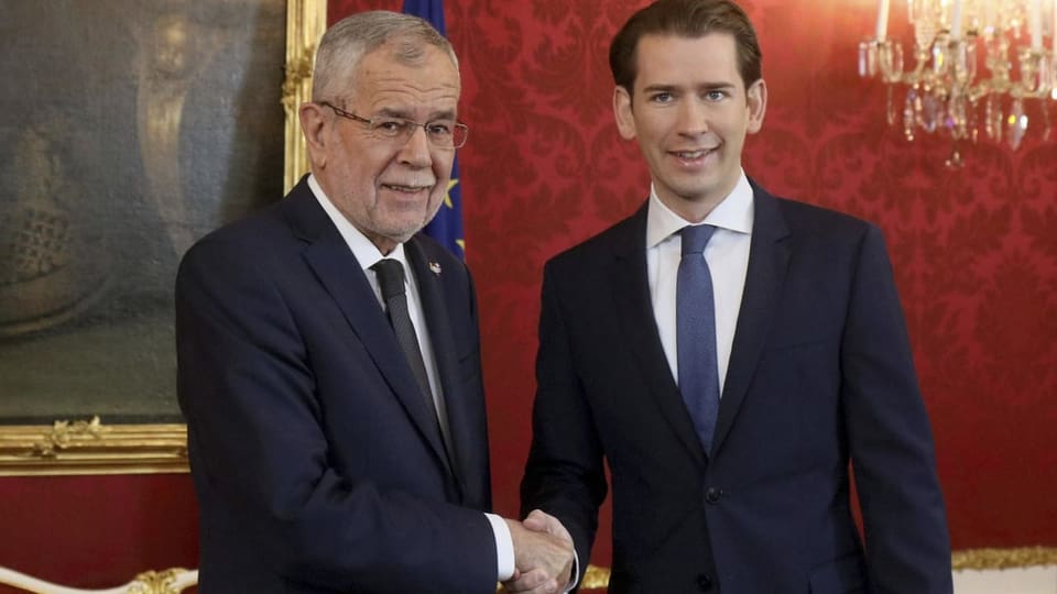 Alexander van der Bellen 2019 mit dem damaligen Bundeskanzler Sebastian Kurz