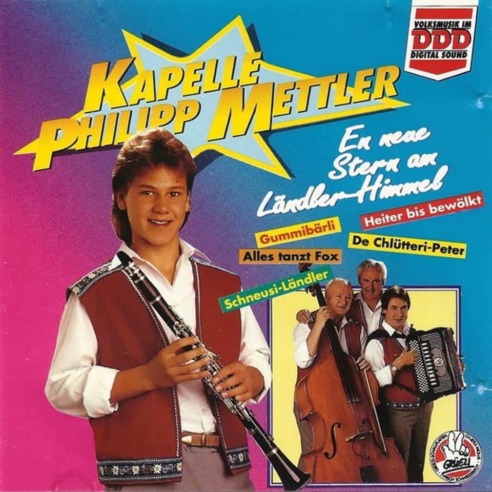 Junger Klarinettist auf CD-Cover. 