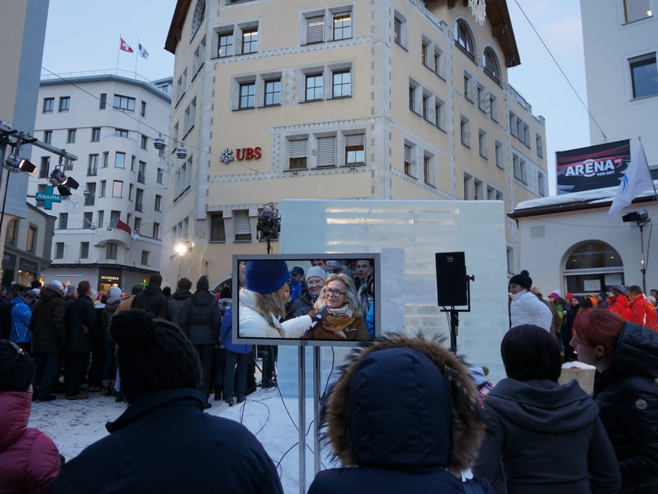 In der «Arena vor Ort» in St. Moritz kommen Befürworter… 