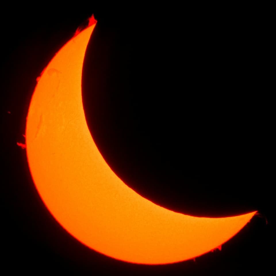 Sonnenfinsternis Bild von der Sonnenfinsternis 2015 über der Schweiz.