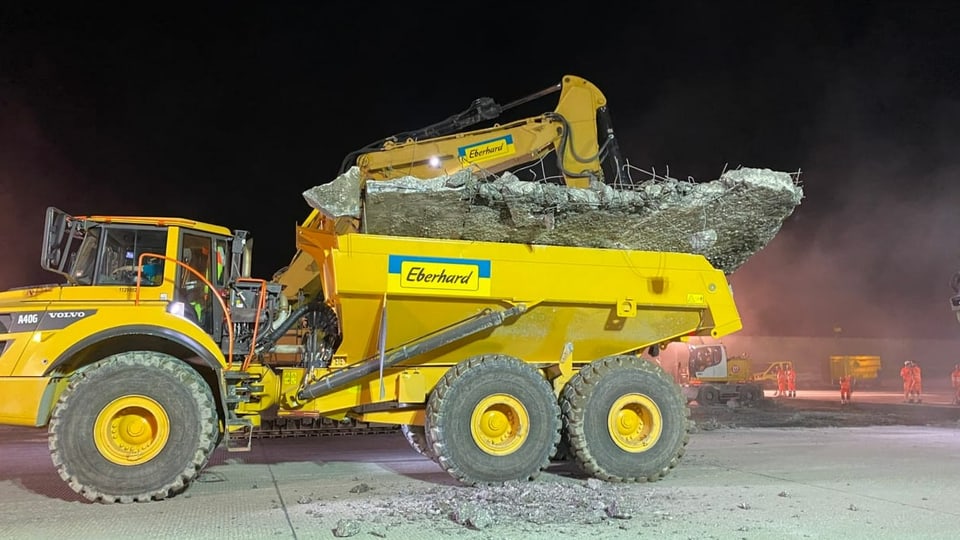 Ganze Betonplatte