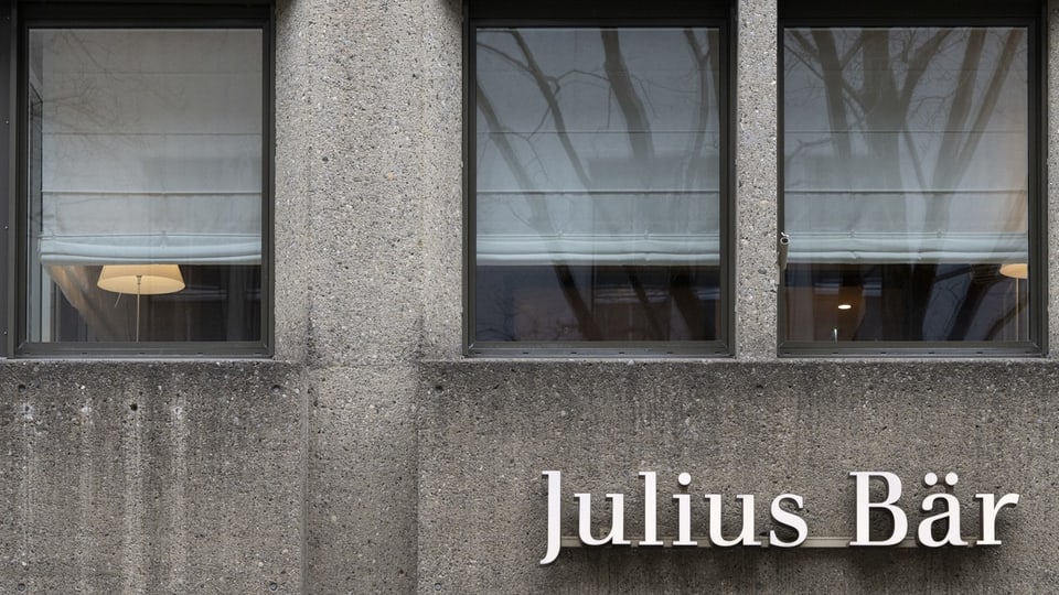 Das Logo der Julius-Bär-Bank in Zürich