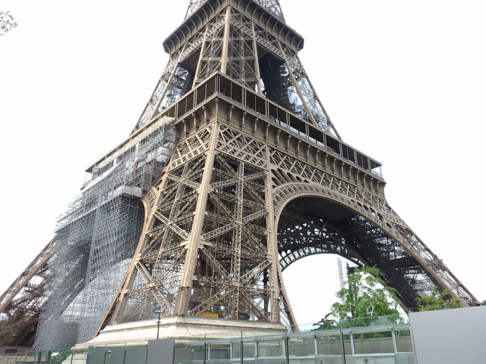 Baukonstruktion am Eiffelturm.