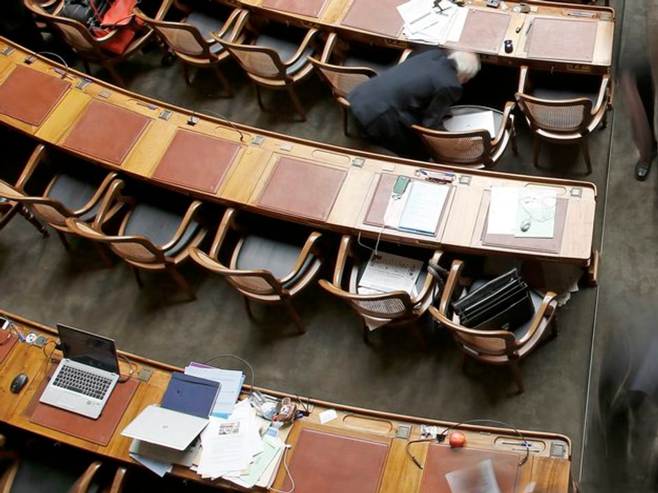 Blick von oben in den Nationalratssaal