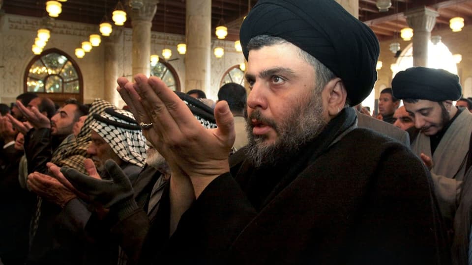 Der Religionsführer Muktada As-Sader an einem Freitagsgebet.