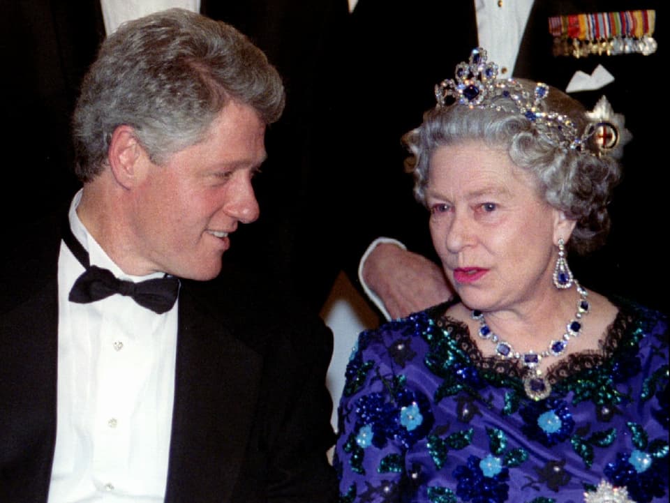 Bill Clinton und Queen Elizabeth 