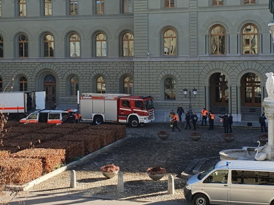 Polizei vor Bundeshaus