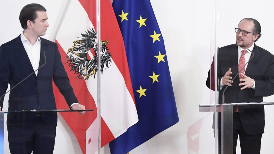 Österreichs Kanzler Sebastian Kurz und der Aussenminister Alexander Schallenberg.