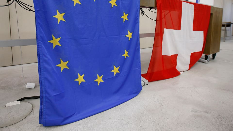 .Flaggen Schweiz EU