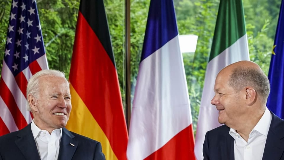 Biden (links) und Scholz beim G7-Gipfel im Sommer in Deutschland.
