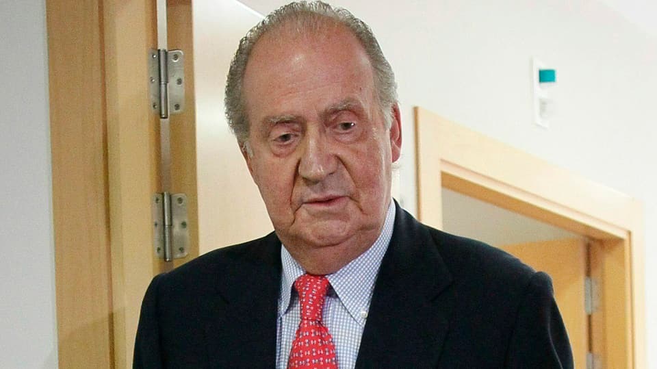 König Juan Carlos an Stöcken