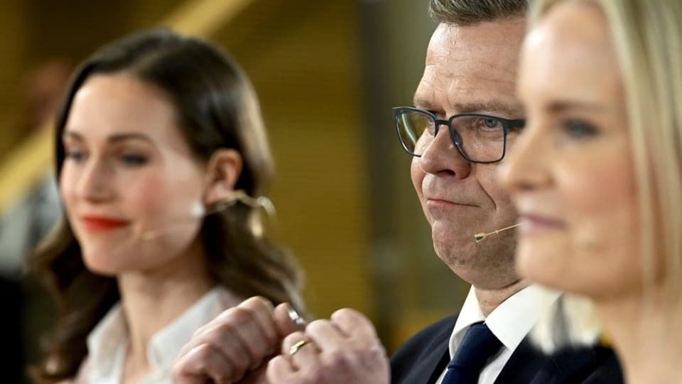 Petteri Orpo, Chef der Nationalen Sammlungspartei, ballt bereits die Fäuste. 