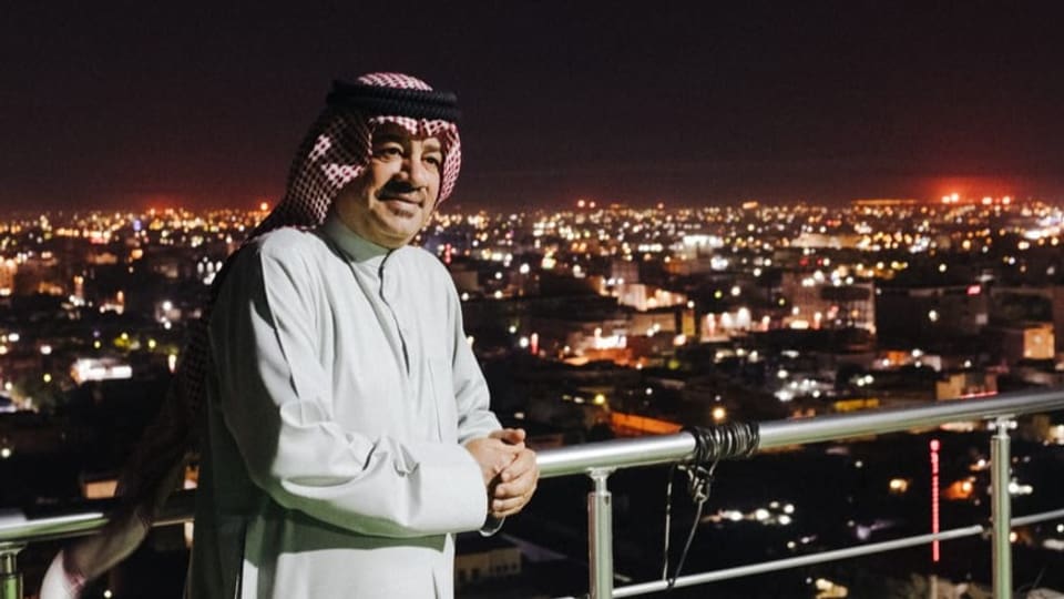 Saad al-Yabes über den Dächern des nächtlichen Basra.