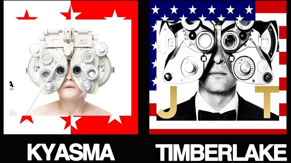 Mx3 Music deckte auf: Das Albumcover von Justin Timberlake wird fast genau gleich aussehen wie dasjenige von Kyasma. 