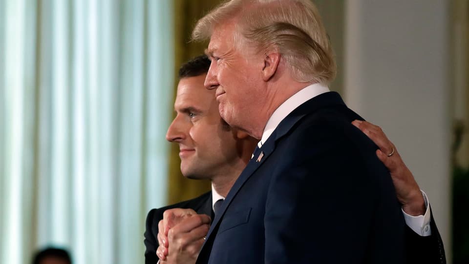 Trump und Macron im Weissen Haus.