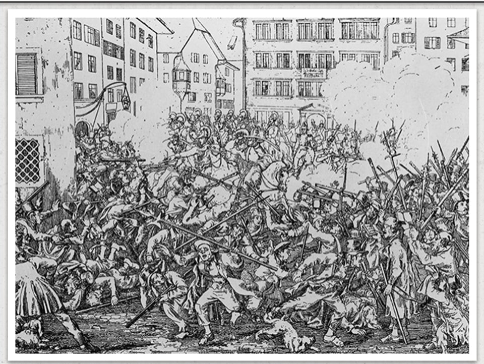 Schlacht beim Züriputsch 1839.