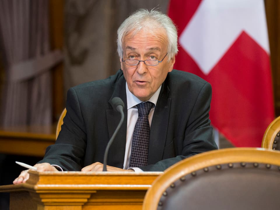 CVP-Politiker René Imoberdorf im Ständerratssaal. (keystone)