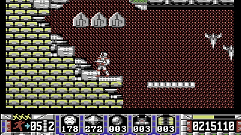 Ein Bildschirmfoto des Commodore-64-Games «Turrican»