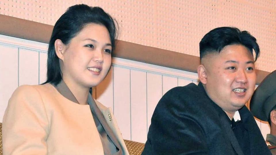 Kim Jong Un mit Gattin Ri Sol Ju. 