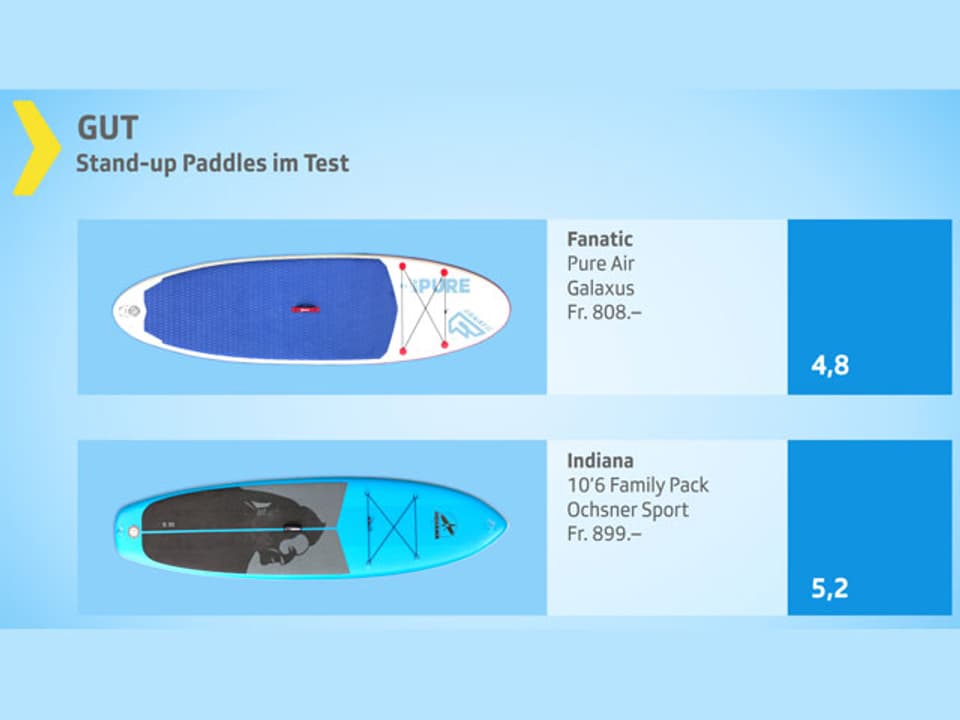 Tests Spass auf dem Wasser StandupPaddles im Test Kassensturz