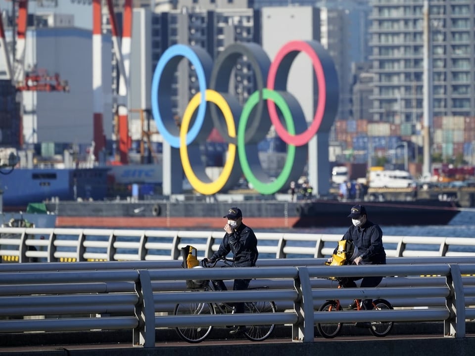 Olympische Ringe in Tokio.