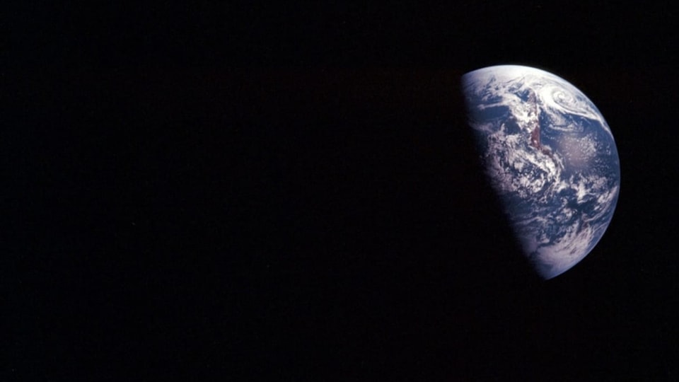 Blick aus dem Weltall auf den Planeten Erde.