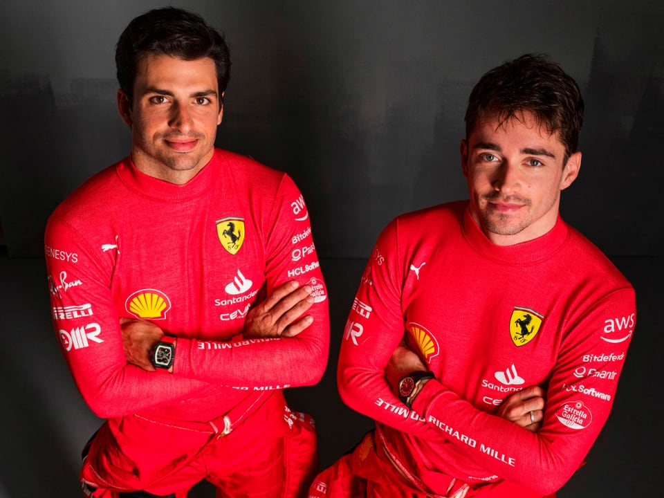 Carlos Sainz und Charles Leclerc.