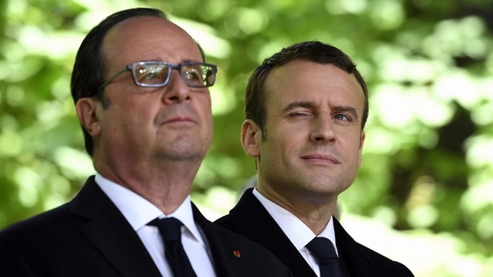 Francois Hollande und Emmanuel Macron