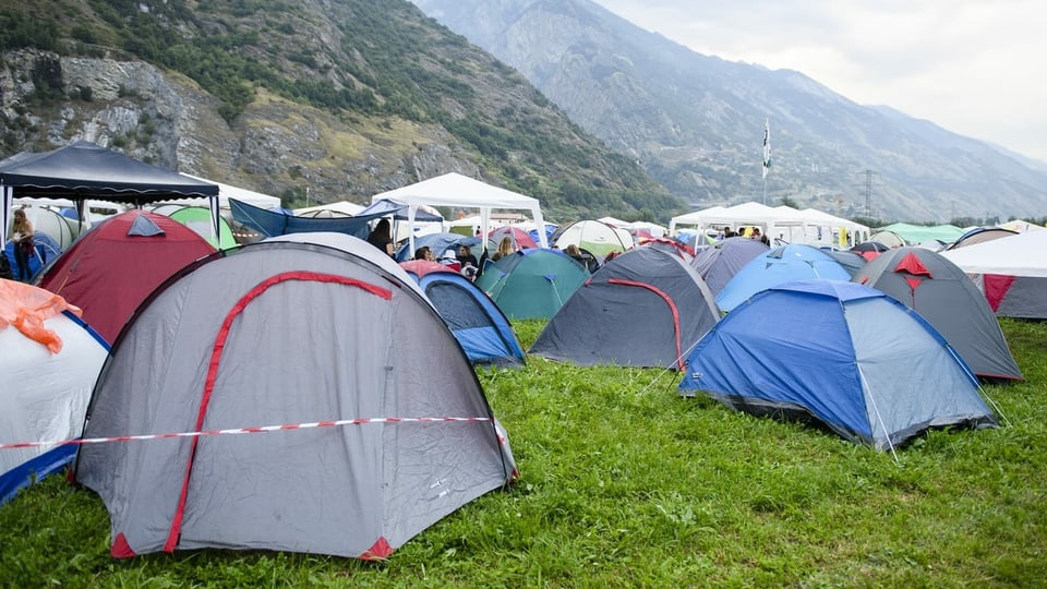 Campingplatz des Openair Gampel