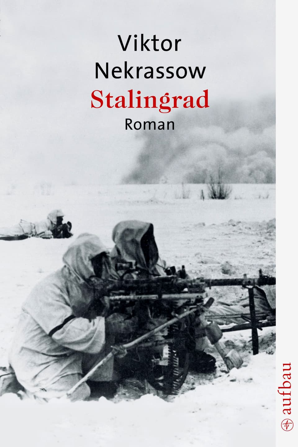 Buchcover (Ausschnitt): Zwei Soldaten knien mit Gewehren am Boden, oben der Titel des Buches. 