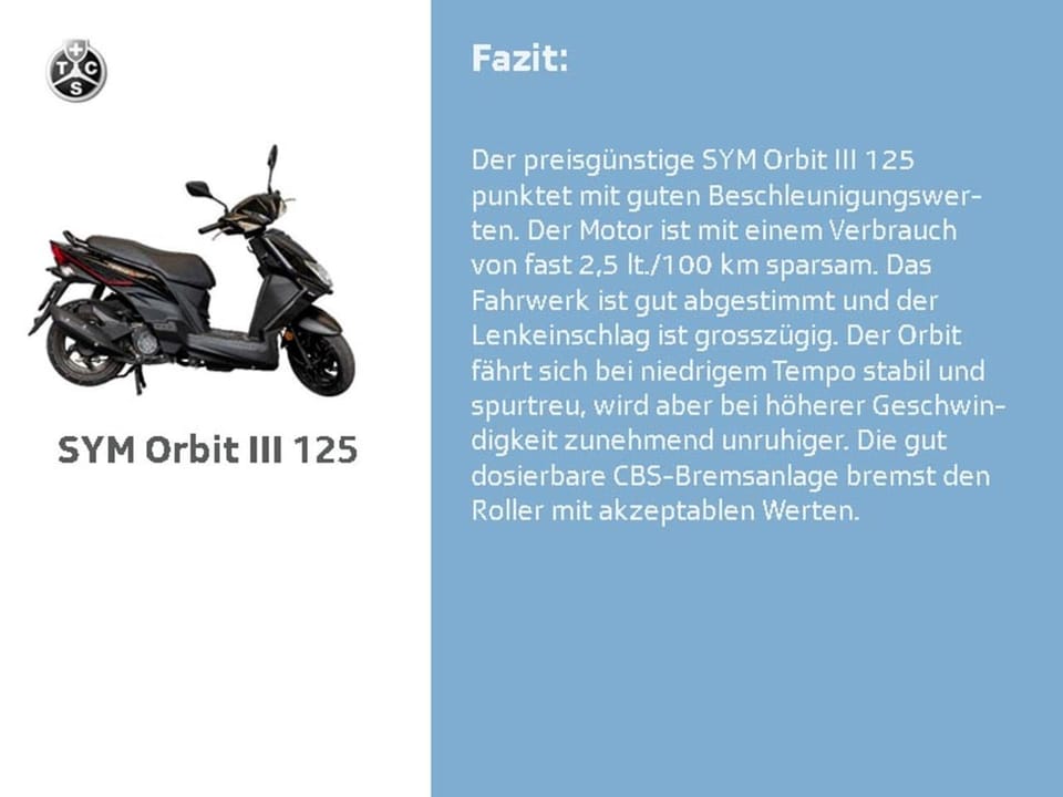 Fazit zu Modell Sym