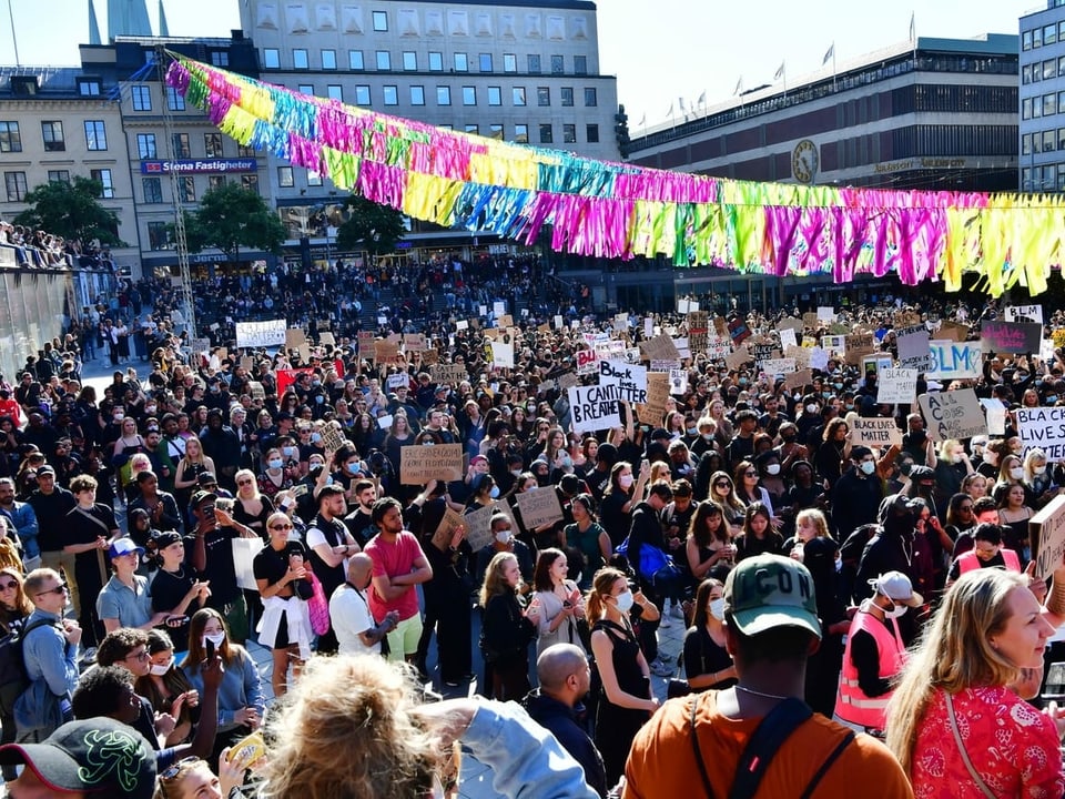 Demonstrierende in Stockholm.