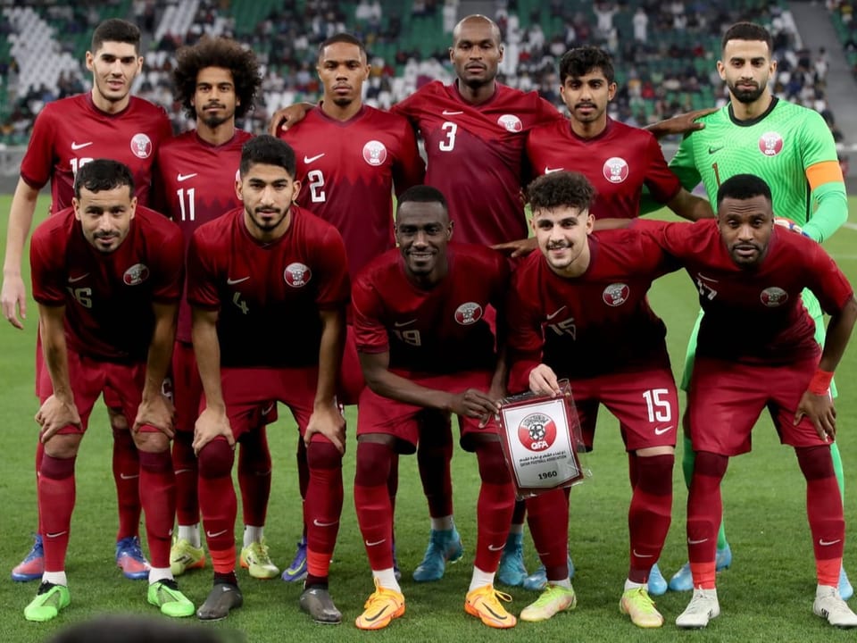 Teil des katarischen Kaders für die Fussball-Weltmeisterschaft 2022