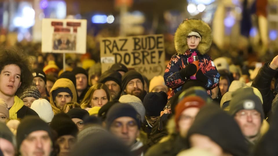 Proteste in der Slowakei gegen Umbau der Justiz