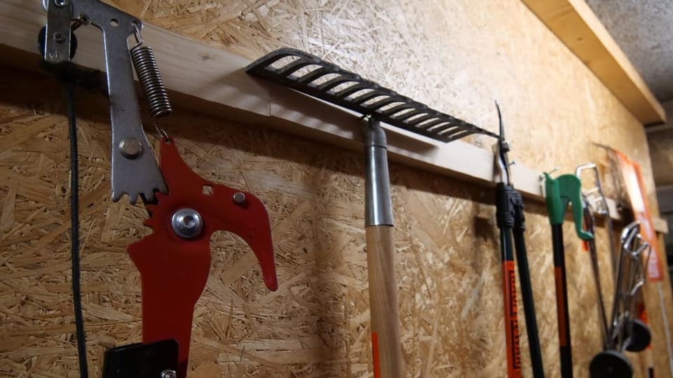 Werkzeuge an einer Wand