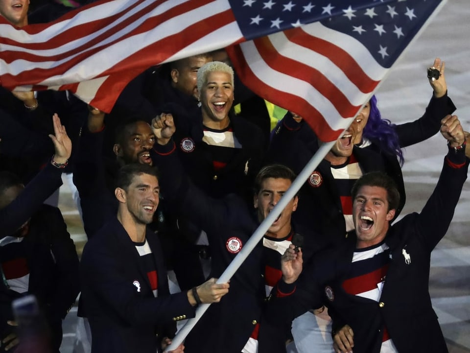US-Athleten bei der Rio-Eröffnungsfeier 2016.