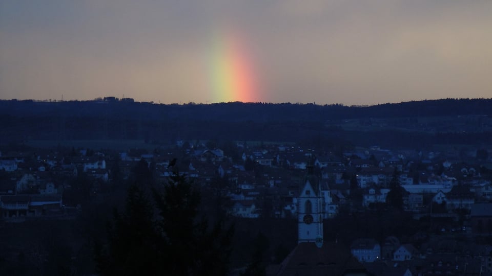 An Weihnachten 2013 war wenigstens das Lichtspiel über Laufenburg sehenswert.
