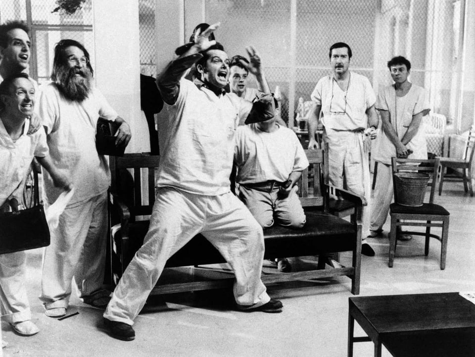 Jack Nicholson in einer Szene aus dem Film «Einer flog über das Kuckucksnest».